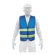 thumbnail image 1 of Chaleco De Seguridad Con Cierre Azul TRUPER CHS-600A, 1 of 2