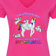 thumbnail image 4 of Inktastic I'm a Mamacorn, like a normal Mom, but magical Women's V-Neck T-Shirt, 4 of 5