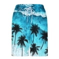 thumbnail image 5 of Palm Tree Prints Swim Trunks with Compression Liner Tropical Beach Quick Dry Beach Shorts with Pockets & Lining, 5 of 6
