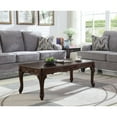 thumbnail image 5 of Roundhill Traditional Ornate Detailing Wood Coffee Table - Brown, 5 of 5