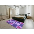 thumbnail image 4 of Ahgly Company Indoor Square Patterned Bright Lilac Purple Area Rugs, 3' Square, 4 of 6