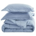 thumbnail image 3 of All Season Blue 3 Piece Queen Size Shabby Chic Down Alternative Comforter Set with Corner Tabs, 3 of 7