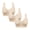 Beige*3, variant on A AGROSTE 3 Pack Sports Bra for Women Seamless Wireless Low Support Workout Bra Comfy Sleep Bra with Removable Padded
