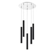 thumbnail image 3 of Z-Lite Forest 5 Light 14" Round Modern Steel LED Pendant in Chrome, 3 of 7