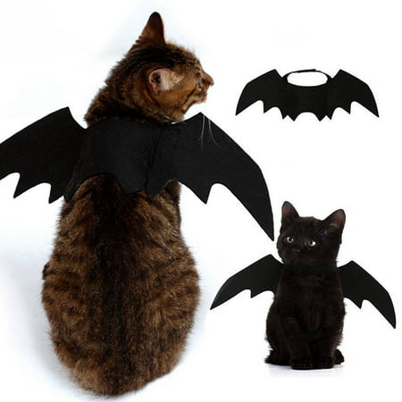 Bat Wings Vampire Black Cute Fancy Dress Up Pet Dog Cat Halloween Costume Gift