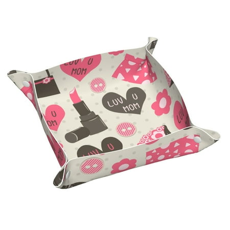 

Leather Tray Stain Proof Waterproof Portable Tray 9.8×2in Bedside Table Desk Dresser Countertop Bookshelf Bathroom Mother S Day Love You Mom