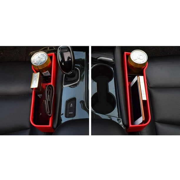 Conso automática Portavasos Asiento de automóvil Relleno de espacios Organizador multifuncl Caja de alenamiento para teléfonos rojo Macarena organizador de asiento de coche