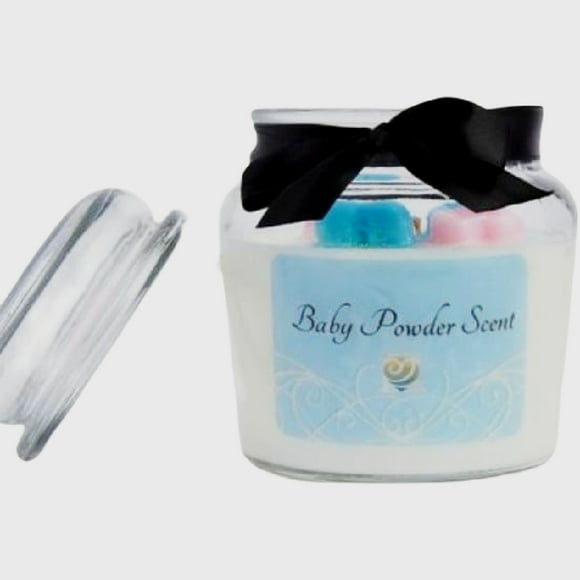 BB Essentialz & Candles Co. Bougie en Poudre pour Bébé Parfumée (25oz) Pot en Verre