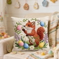 thumbnail image 2 of Yurqghjb 18x18 Inch Plush Embroidered Throw Pillow Cover for Spring Easter Sofa Decor, 2 of 6