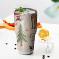 thumbnail image 3 of 30oz Beige Christmas Santa and Animal Pattern Tumblers Stainless Steel Tumbler with Lid and Straw,Vacuum Insulated Double Wall Travel Tumbler Cups Mug with Cleaning Brush for Coffee,Tea, 3 of 7