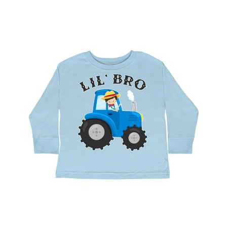 

Inktastic Farmer Tractor Little Bro Gift Toddler Boy Girl Long Sleeve T-Shirt