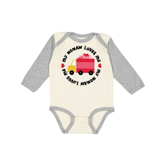 Inktastic My Memaw Loves Me Boys or Girls Long Sleeve Baby Bodysuit