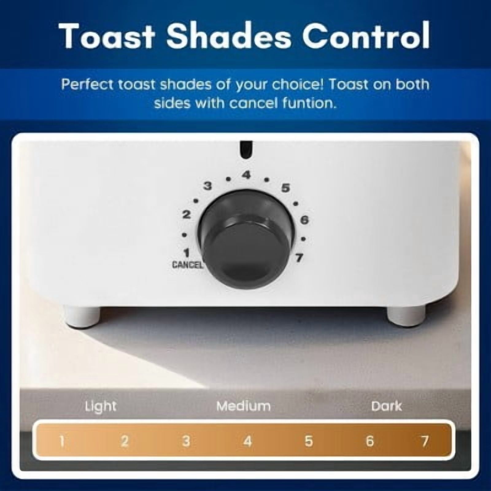 2 Slice Cool Touch Toaster with 7 Toast Settings