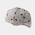 thumbnail image 3 of Gorra plana unisex con estampado clásico de rayas de algodón o mezclilla, 3 of 4