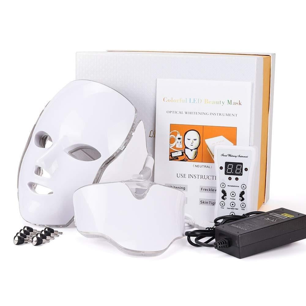 7 Color LED Mask Photon Light Skin Rejuvenation Therapy Facial Skin Care  Mask - Walmart.com