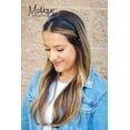 thumbnail image 3 of Motique Accessories 1 inch Vegan Leather Headband for Women and Girls (Black), 3 of 7