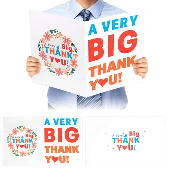 Tarjeta Gigante de Agradecimiento fuceury 36x56 cm Jumbo