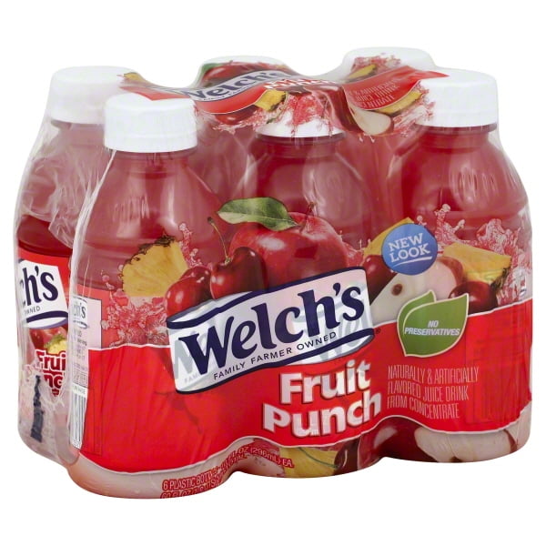 Welch's Fruit Punch Drink, 10 Fl Oz OntheGo Bottle (Pack of 6)