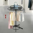 thumbnail image 4 of Toolven Round Garment Rack with 360° Rotation, Adjustable Height, and Dual Display Tiers, Perfect for Retail Counter and Shop Displays, 4 of 7