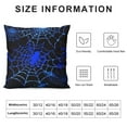thumbnail image 5 of Halloween Spider Web Pillow Covers for Home Sofa Bed Couch Fluorescent Dark Blue Throw Pillow Covers Boys Decorative Scary Spider Cushion Covers Spider Pillowcases,, 5 of 5