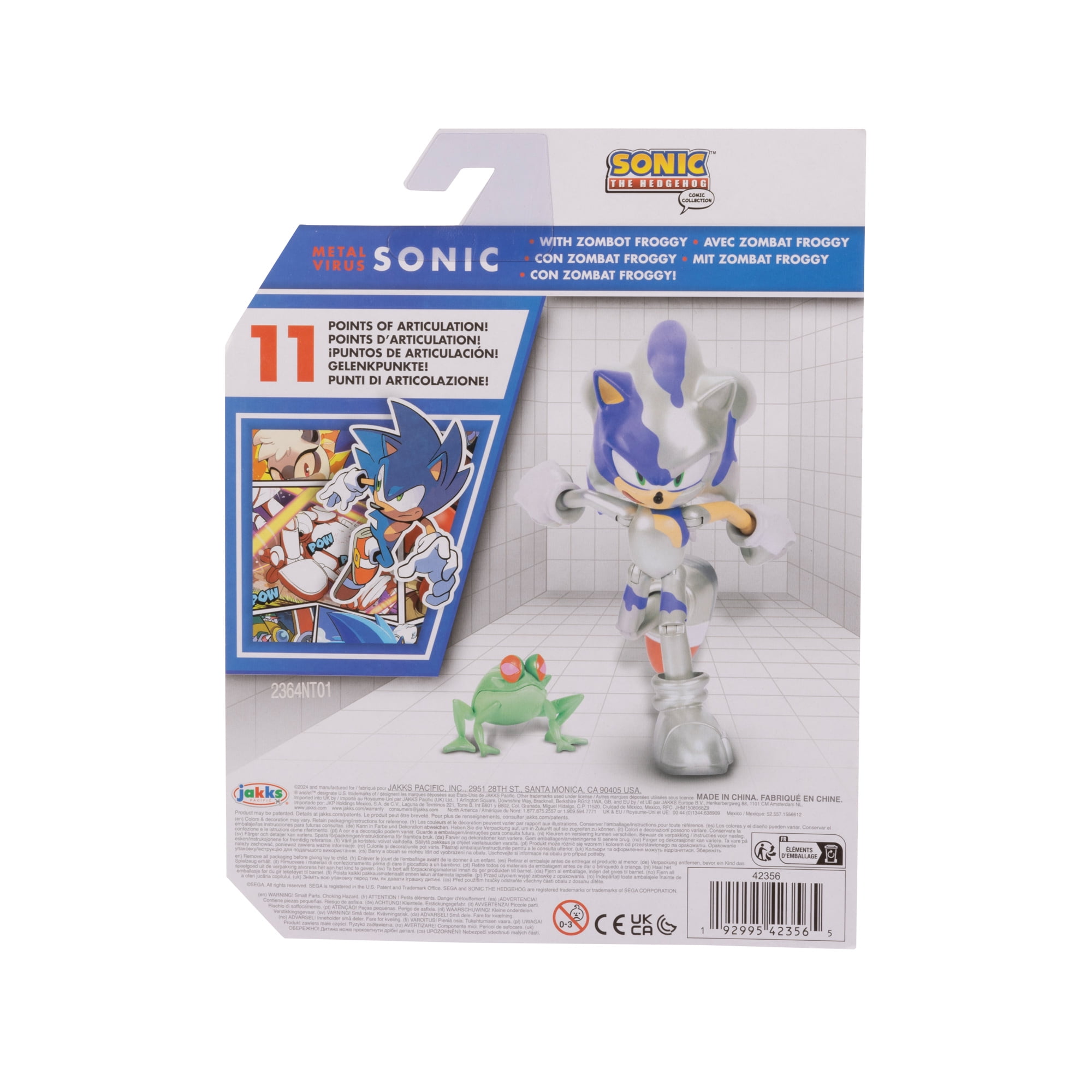 Sega 4 inch Tall Action Figure Comic Metal Virus Sonic with