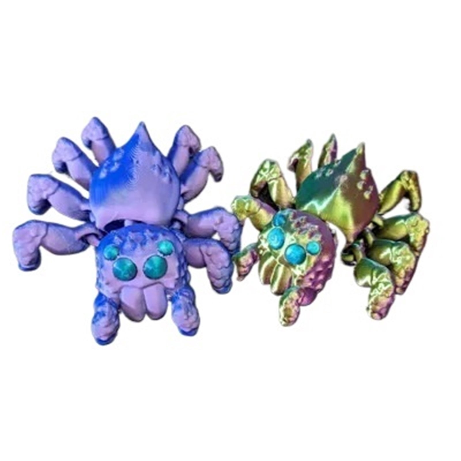 4PC movable jumping spider 3D printed decoration