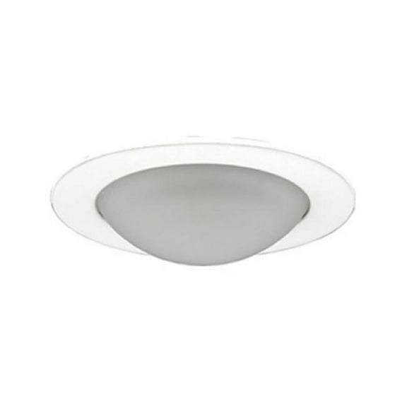Aperture Low Voltage Trim Recessed Light, Frosted Opal Dome For Shower, White Finish 3 in.