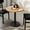 Natural Top/Black Base, variant on Flash Furniture 30" Round Solid Wood Commercial Indoor Tabletop in Dark Brown with 18" Round Dining Height Rust-Resistant Black Cast Iron Base