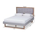thumbnail image 4 of Baxton Studio Ash Walnut Brown Finished Wood King Size Platform Bed, 4 of 16