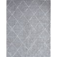thumbnail image 3 of Contemporary 5x8 Area Rug Shag Thick (5'3'' x 7'3'') Diamond Silver, White Living Room Easy to Clean, 3 of 8