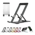 thumbnail image 2 of Portable Foldable Aluminum Alloy Phone Stand, Non-Slip Rubber Pad, Lightweight Sturdy, For Desk/Table, Fits Phones/Tablets, 2 of 6