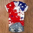 thumbnail image 2 of American Flag Shirts for Womens USA Star Stripes Fourth July Tee Shirts Casual Summer Tops Short Sleeve Basic Tees Classic Fit Loose Tunic Top Independence Day Patriotic T-Shirt Blouses, 2 of 3