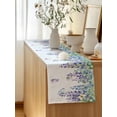 thumbnail image 5 of Table Runner 36 Inches Long for Kitchen Dining, Wisteria Dresser Scarf Farmhouse, Dining Table Decorations for Wedding/Parties, Purple Flowers Leaves Butterflies Botanical Spring 13 x 36 In, 5 of 8