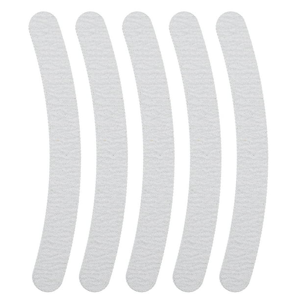EeaseMX 5 limas de uñas de lijado 100/180 curvas tipo plátano para manicura artística, colores aleatorios
