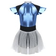 thumbnail image 3 of YiZYiF Womens Shiny Alien Costume for Halloween Space Cadet Astronaut Fly Sleeve Skater Dress Silver M, 3 of 7