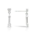 thumbnail image 3 of Tilo Jewelry 925 Sterling Silver Tiny CZ Heart and Arrow Dangle Stud Earrings for Women & Unisex, 3 of 6
