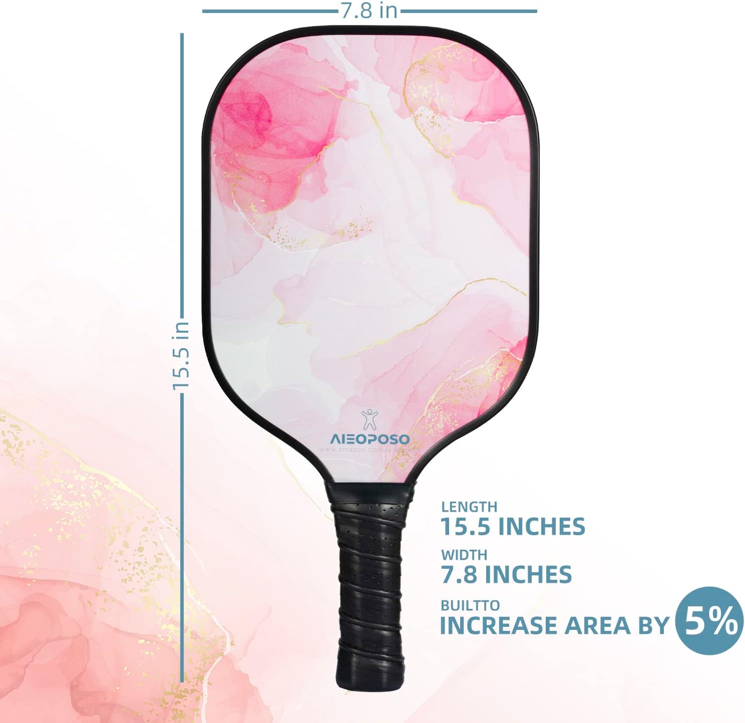 Aieoposo Pickleball Paddles, Pickleball Gift, Fiberglass Pickleball Rackets, Wristbands and Pickleball Cover - Indoor & Outdoor Pickleball Set for Beginners & Intermediate Players