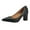 Black, variant on XIMIN Women's Closed Pointed Toe Work Dress Pumps Low Chunky Patent Leather Office Heels Suede Wedding Party Slip On Daily Comfy Pump Shoes (7.5, Black)