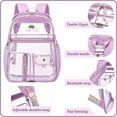 thumbnail image 6 of Mygreen Clear Backpack for womens Backpacks Elementary Bookbags Middle women bags Women Casual Daypack-Light Blue, 6 of 7