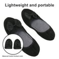thumbnail image 5 of Women's Portable Folding Travel Slippers 24.5cm, Indoor Silent Sole Cotton Loafers, One Size Fits All, Black Comfort, 5 of 6