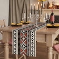 thumbnail image 2 of Table Runners 70 Inches Long Dress Scarves, Beige Boho Farmhouse Coffee/Dining/Kitchen Table Decor, Holiday Table Runner, Vintage Ethnic Tribe Retro Abstract Art 13x70 Inch, 2 of 9