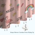 thumbnail image 6 of Pink Unicorn Flamingo Pattern Shower Curtain 84"x72" ,Bathroom Decorative Shower Curtains Set with 12 Hooks,Modern Waterproof Washable Shower Curtain, 6 of 6