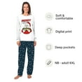 thumbnail image 2 of Family Matching Holiday Pajama Set, Santa Fishing Design with Nautical Themed Patterned Pants, 2 of 7