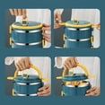 thumbnail image 4 of 4 Layer Stainless Steel Insulated Lunch Box, Leak-Proof Food Container with Lid for Office, Work, School, And Portable Meal Storage Harlik, 4 of 5