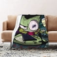 thumbnail image 2 of Cartoon Invader Zim Soft Blanket Fuzzy Fleece Anti-pilling Flannel Throw Blanket Decor Sofa Bed Blanket 40x60in, 2 of 7