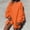 Orange, variant on AXXD Womens Shirts Trendy Basic Summer 2024 Casual Solid Color Long Sleeved Round Neck Medium Length Hoodie