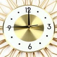 thumbnail image 4 of Loyalheartdy 19.7 Inch Retro Metal Wall Clock Nordic Style Sunburst Clock Battery Powered Analog for Office, Living Room, 4 of 10