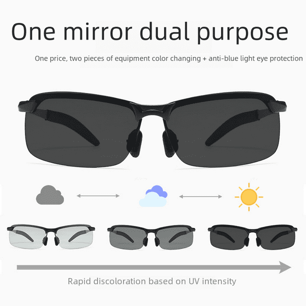 Gafas de sol polarizadas fotosensibles inteligentes que cambian de color, gafas de sol para conducir de día y de noche, para hombres y mujeres