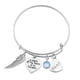 thumbnail image 1 of Pulsera para mujer, regalos para mujer, pulsera familiar, un pedazo de mi corazón, pulsera con letras de mamá con alas de ángel, una pulsera, 1 of 3