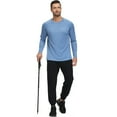 thumbnail image 4 of T-Shirt de Protection anti-UV 50+ pour Hommes 2023, Col Rond, Manches Longues, Pêche, Randonnée, Entraînement, Extérieur, 4 of 5